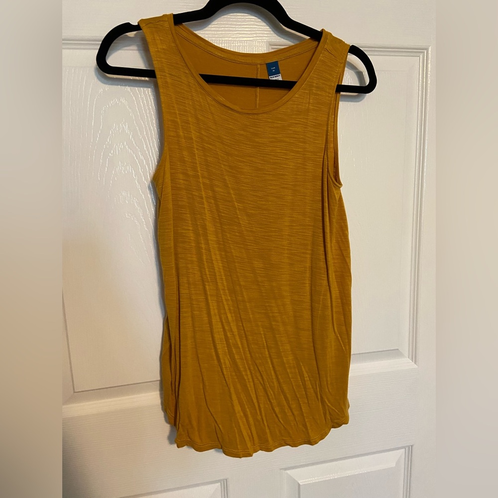 Old Navy Luxe Sz Medium Swing Tank - Mustard Yellow